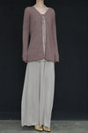 SWAYING/KNIT seamless tie long-sleeved cardigan SW24SS1T70 dirty pink PS77